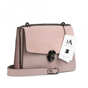 Geanta dama de umar din piele naturala DiAmanti Fiammetta Rose Lila